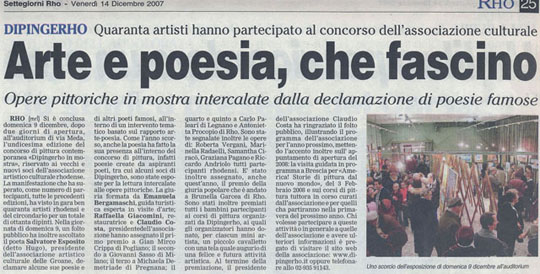 Articolo esposizione Rho 2007